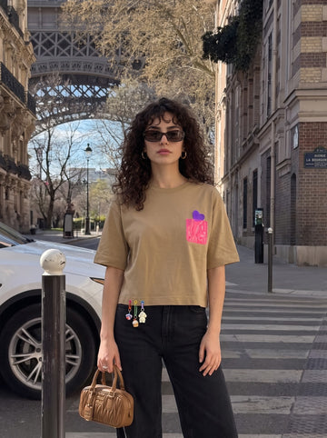 Biscoff Beige Heart T-shirt