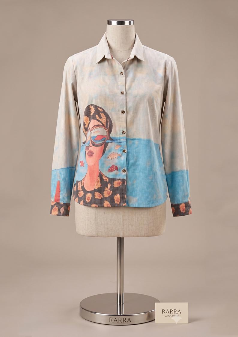 Indigo fish Pop Shirt