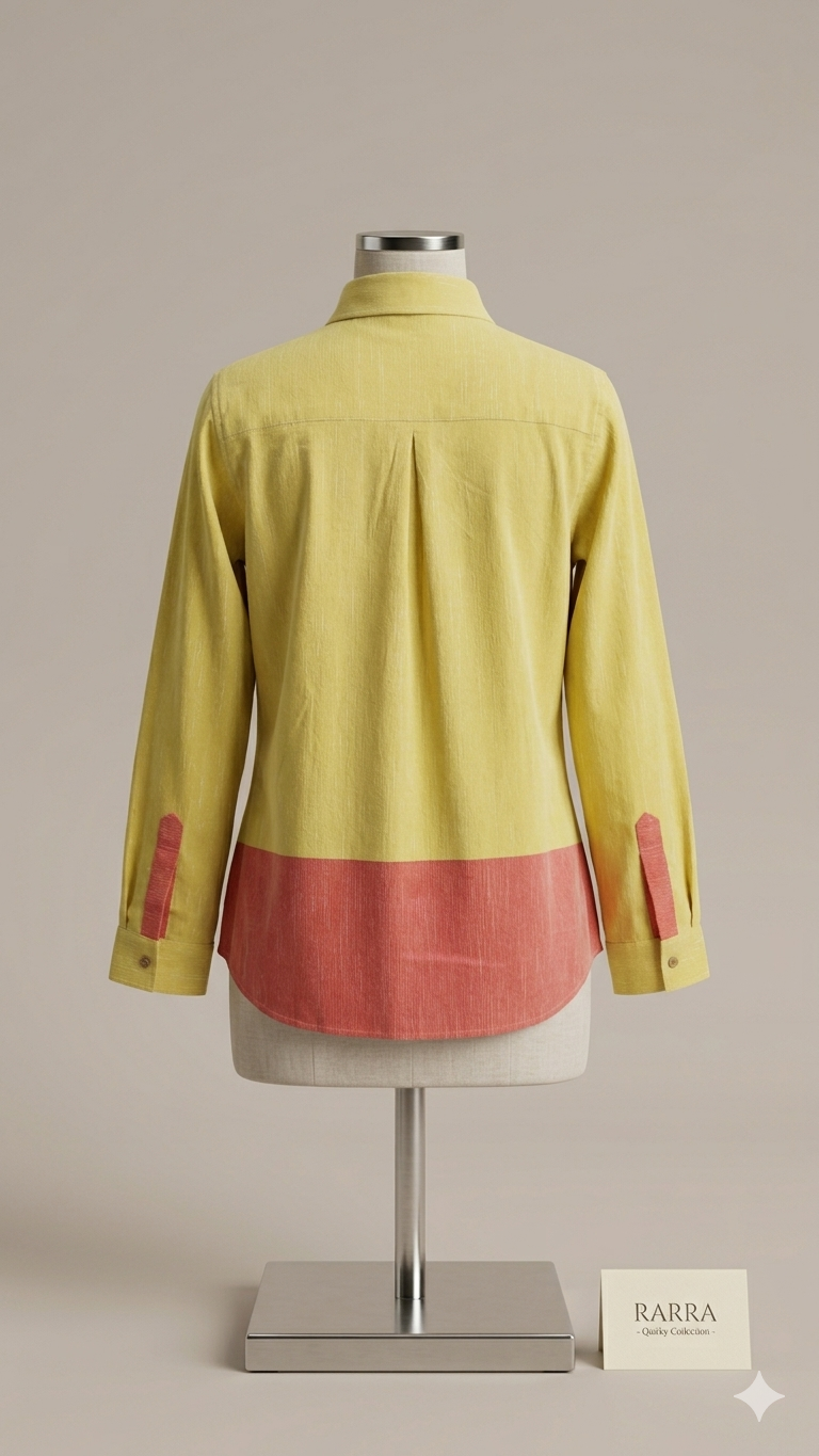 Vivid Yellow Abstract Art Tunic