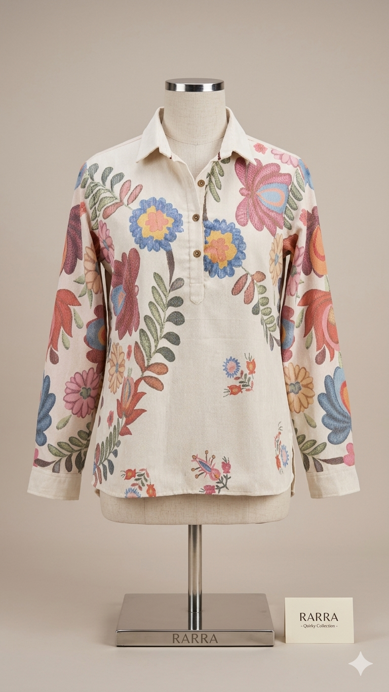 Ivory Bloom Floral Tunic