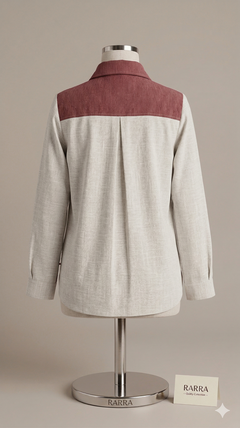 Rust & Ivory Nature-Inspired Print Tunic