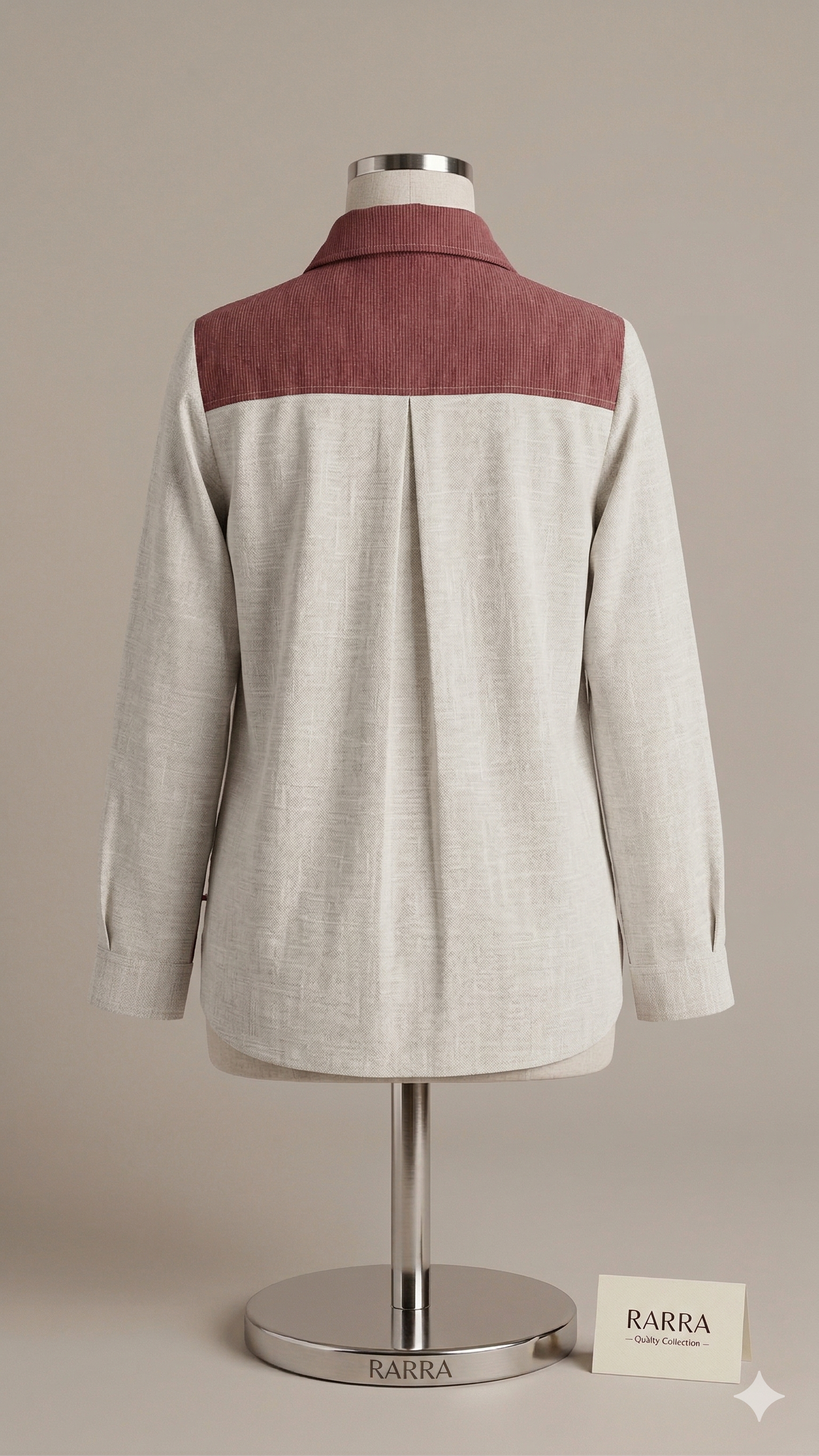 Rust & Ivory Nature-Inspired Print Tunic