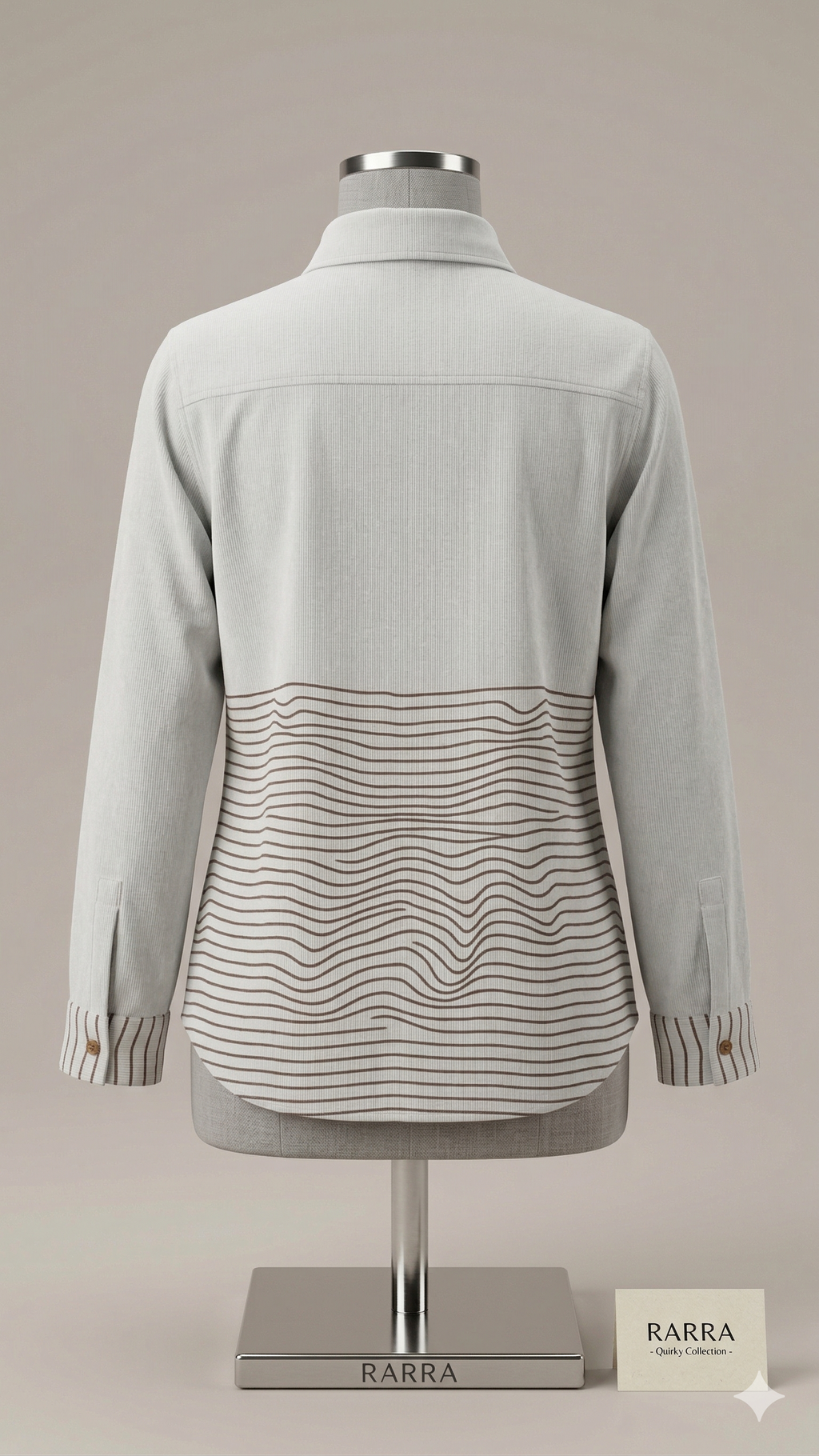 Playful Peekaboo Cat Striped Tunic