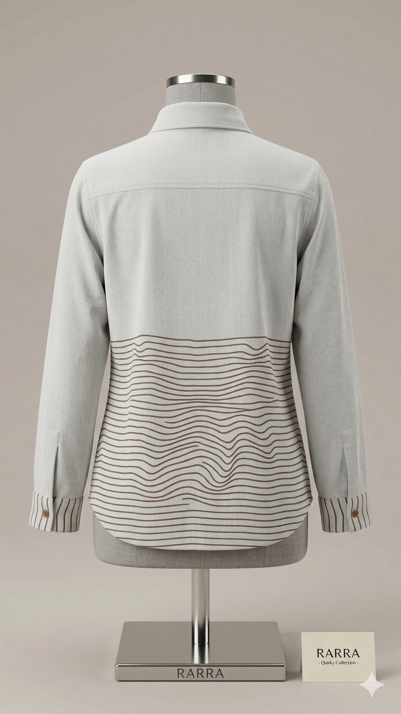 Playful Peekaboo Cat Striped Tunic