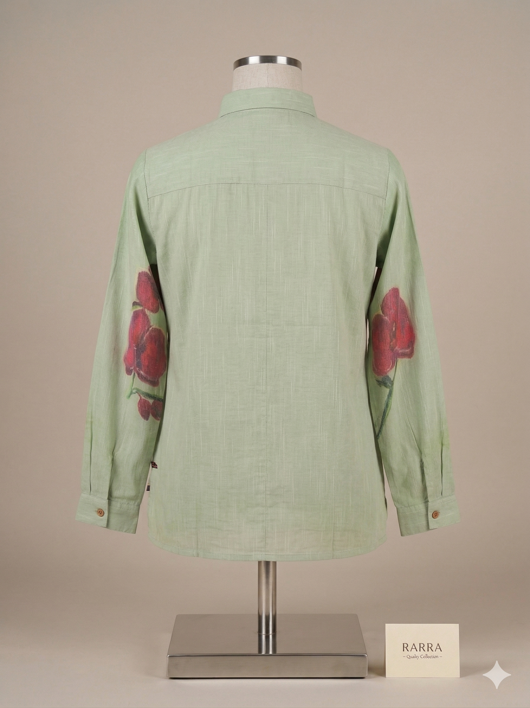 Pastel Green Portrait Print Tunic
