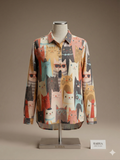 Peach Whimsical Cat Parade Tunic