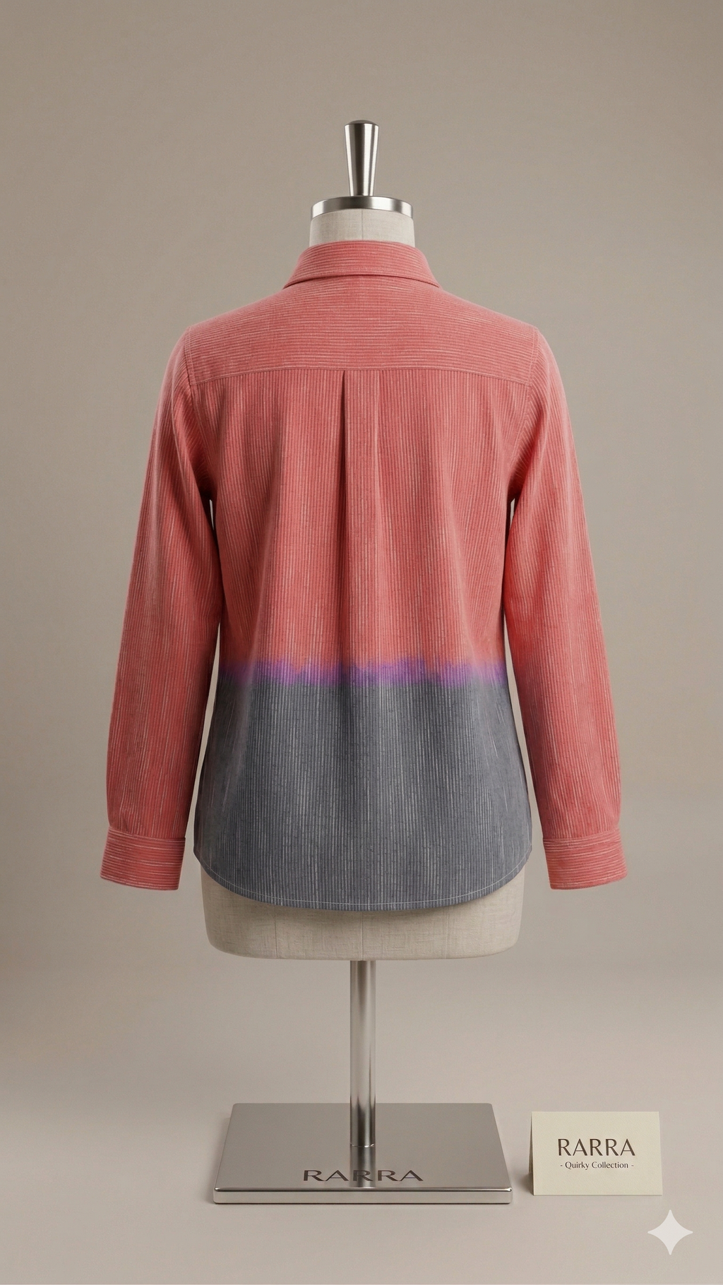 Dual-Tone Coral Sunset Ombre Tunic