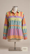 Mustard Multi-Colour Striped Casual Tunic