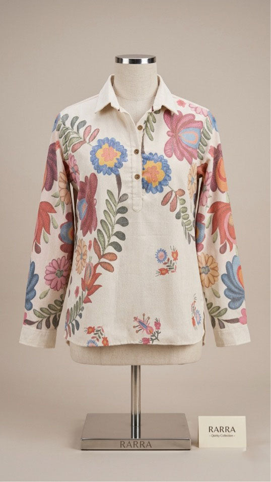 Ivory Bloom Floral Tunic