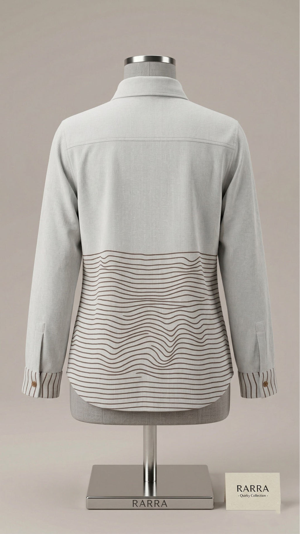 Playful Peekaboo Cat Striped Tunic