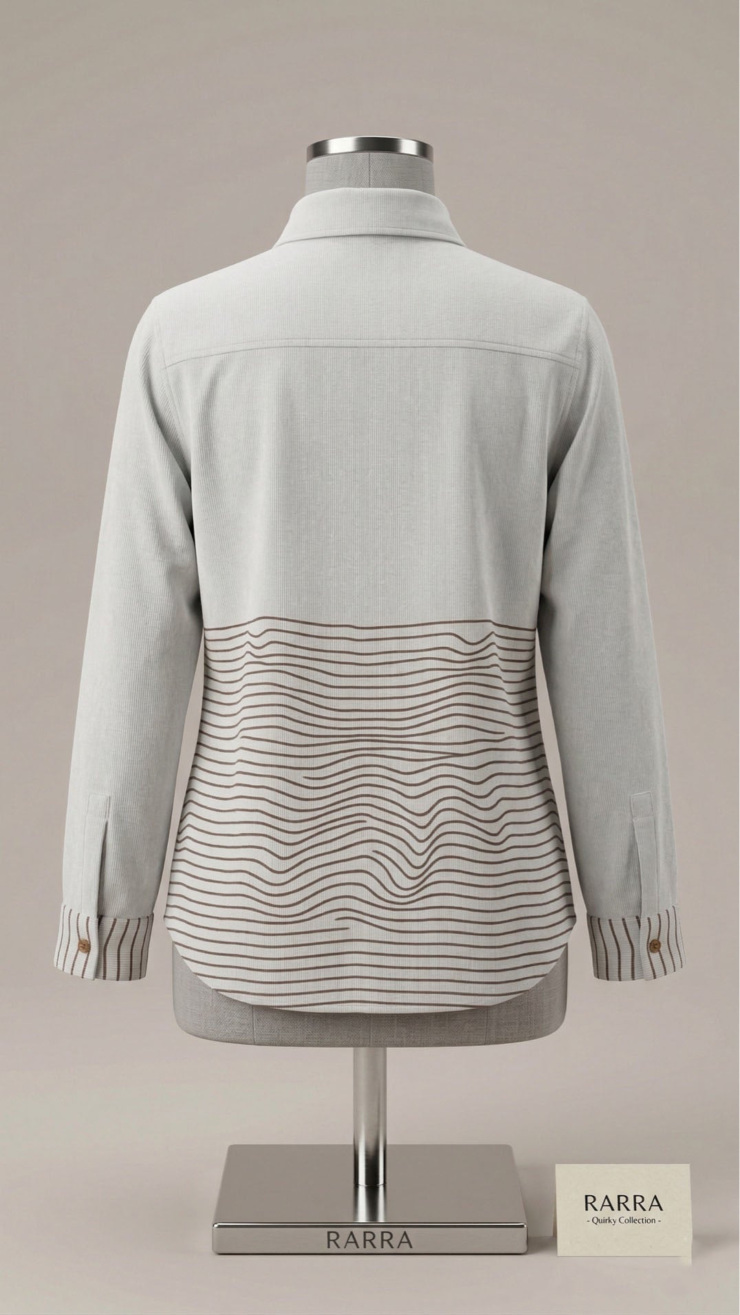 Playful Peekaboo Cat Striped Tunic