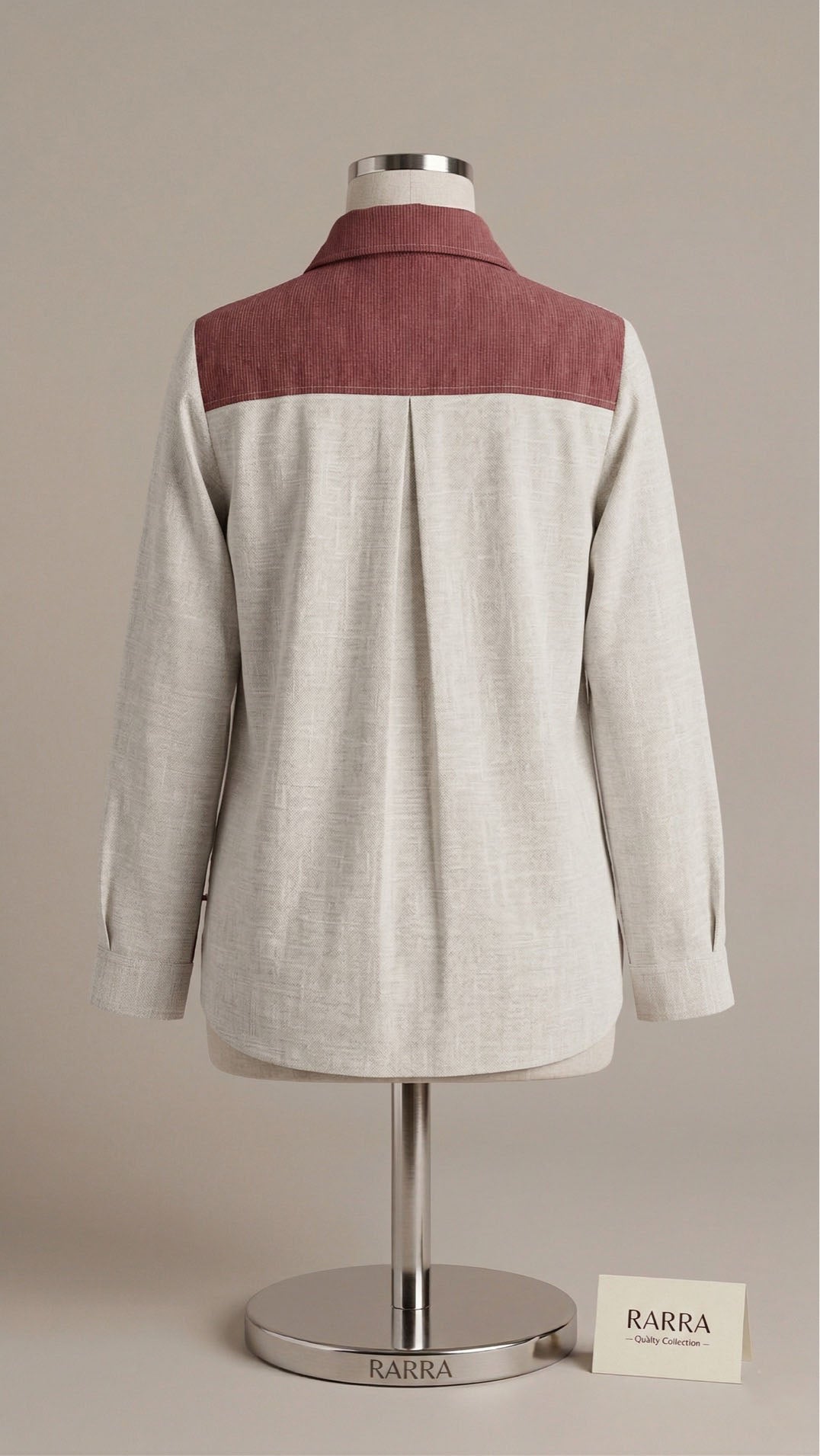 Rust & Ivory Nature-Inspired Print Tunic