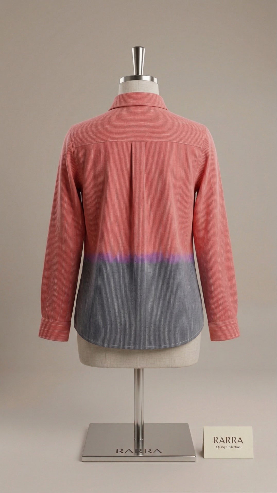 Dual-Tone Coral Sunset Ombre Tunic