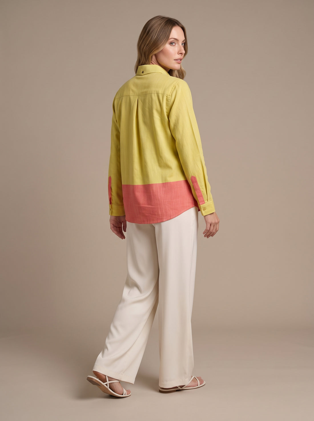 Vivid Yellow Abstract Art Tunic