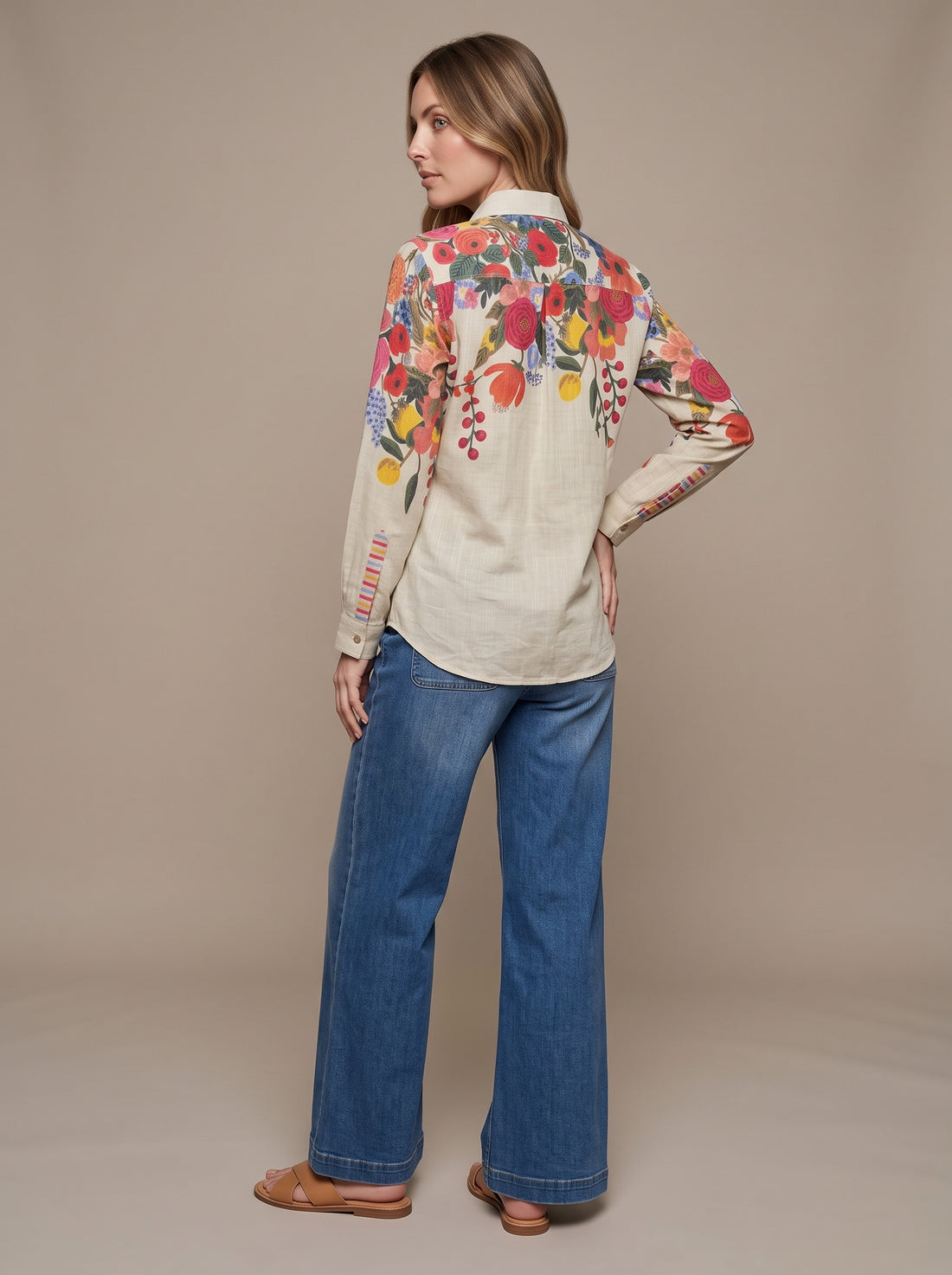 Sage Green Garden Muse Floral Tunic
