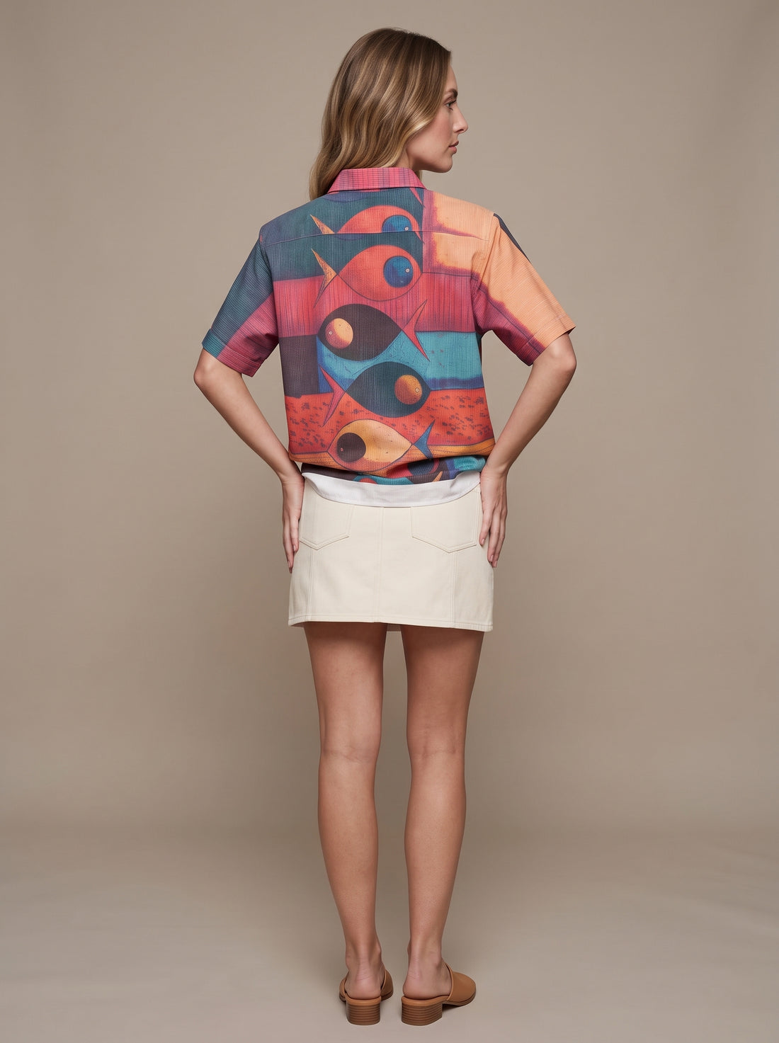 Multicolour Abstract Printed Relaxed-Fit Shirt