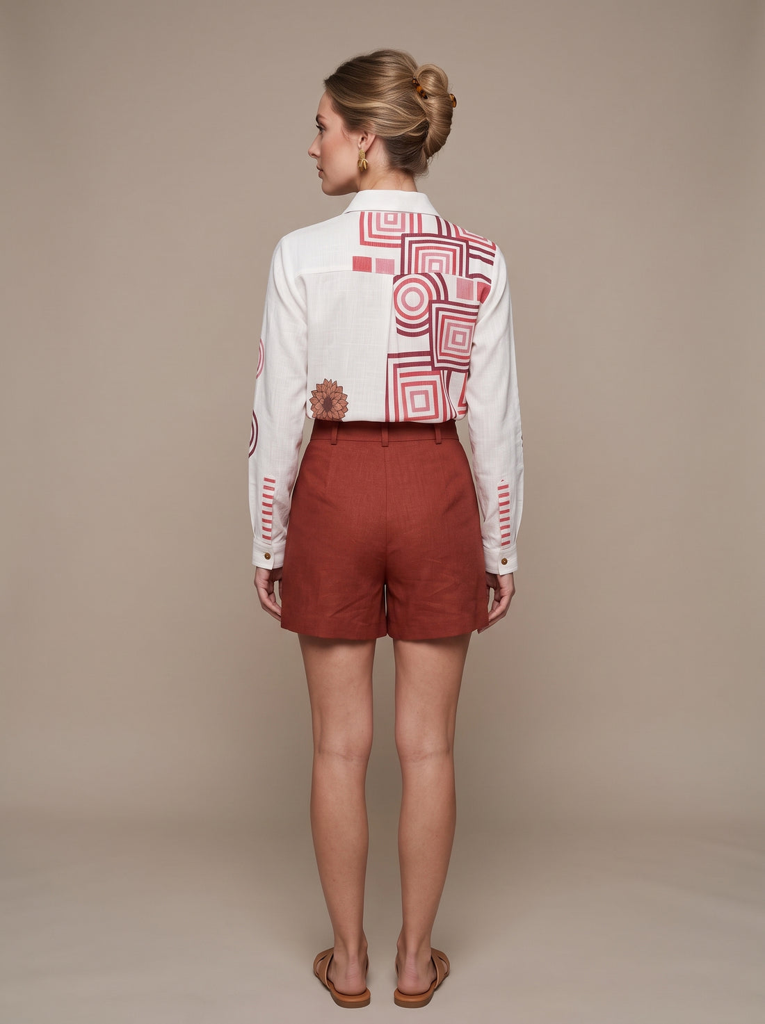 Rosy Geometry Shirt