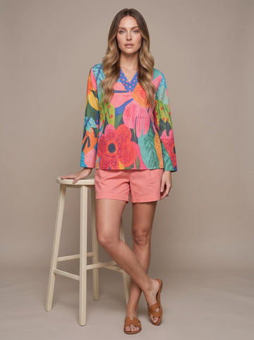 Floral Canvas Garden Tunic