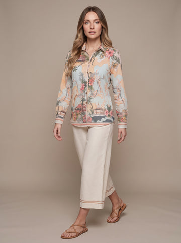 Pastel Island Map Vacation Shirt