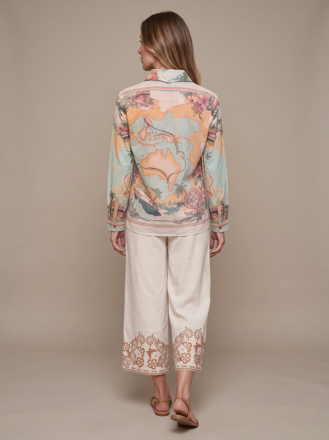 Pastel Island Map Vacation Shirt