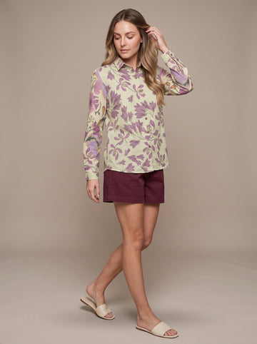 Vintage Violet Floral Shirt